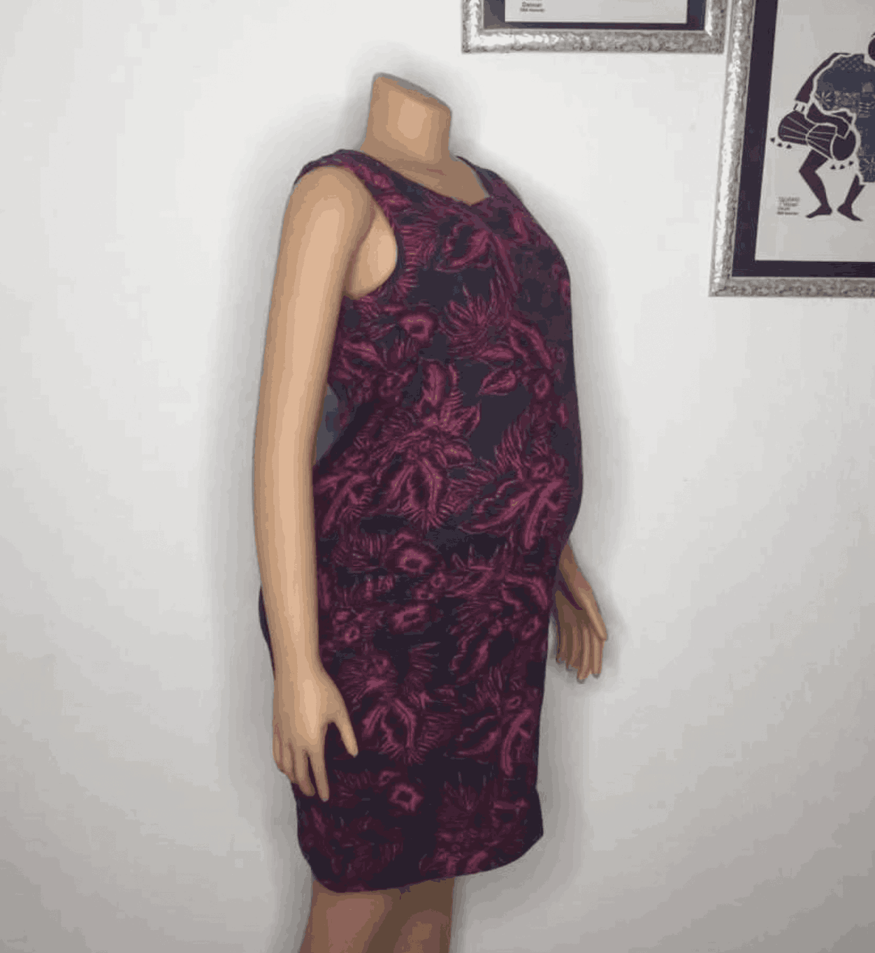 Free Red Flowery Gown
