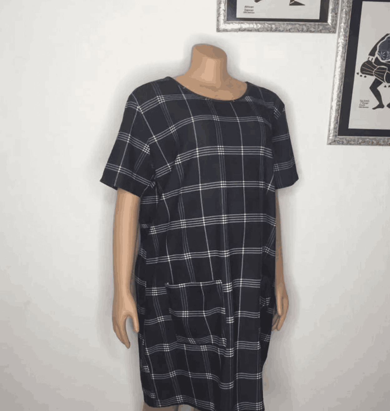 Dark Checkered Gown